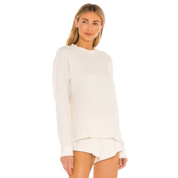 RicherPoorer Relaxed Long Sleeve Pullover Sweatshirt XS Crew Neck Cream NWT - Picture 1 of 10